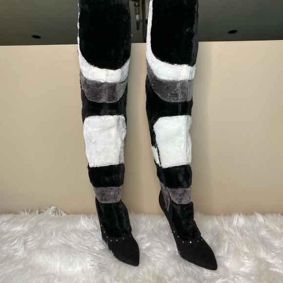 Unique Fur Winter Over the Knee Boots - Picture 10 of 16